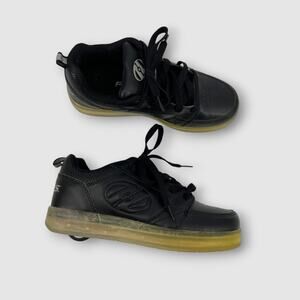 Heelys Premium 1 LO Black Skate Sneaker with Single Wheel Youth Size 5 / EU 36.5